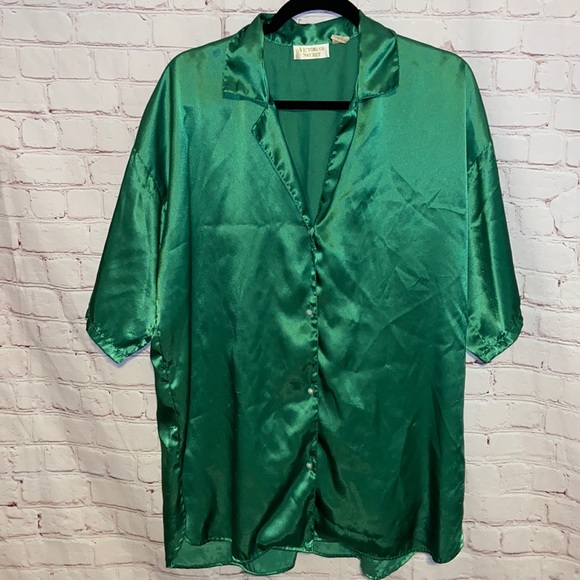 Victoria's Secret Other - Vintage Victoria’s Secret gold tag button down Night gown Size small